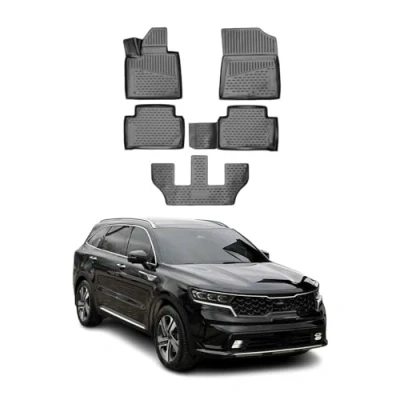 Abbildung von OMAC 4040444 Fußmattensatz Gummi, TPE (thermoplastischer Elastomer) 5 schwarz KIA: Sorento IV