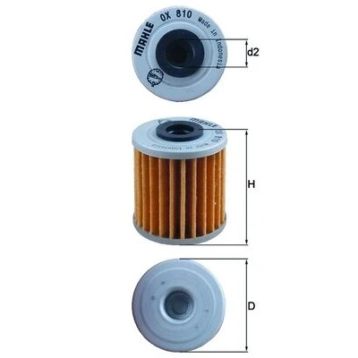 Abbildung von MAHLE ORIGINAL OX 810 Ölfilter Filtereinsatz