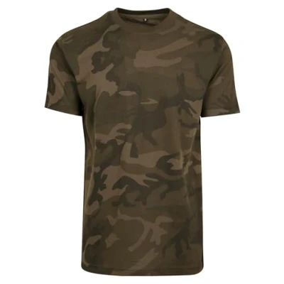 Abbildung von Build Your Brand Mens BY109 Camo Round Neck Tee T Shirt, Olive camo, XXL