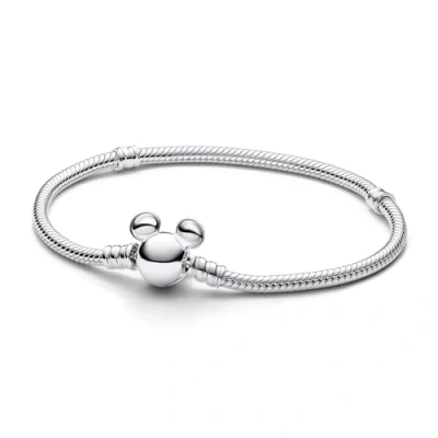 Abbildung von PANDORA Disney Micky Maus Verschluss Moments Schlangen Gliederarmband mit Verschluss, Kompatibel Moments, Größe: 20 cm, 593061C00