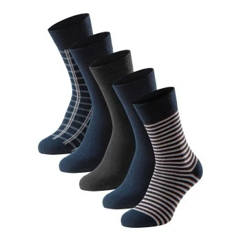 Abbildung von Schiesser STAY Fresh 5 PACK Socken, Herren, Größe: 39 42, Schwarz/dunkelblau
