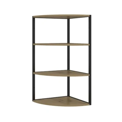 Abbildung von Vicco Bücherregal Fyrk, Eiche/Schwarz, 30 x 60 cm 3 Ebenen