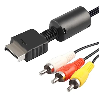 Abbildung von Xahpower AV Kabel für PS2 PS1 PS3, 1,8m zu RCA Composite Audio Video TV Kompatibel mit Playstation 1 2 3