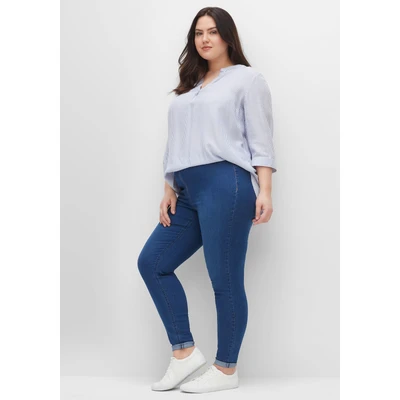 Abbildung von Sheego Jeggings, Damen, Größe: 40, Blue denim