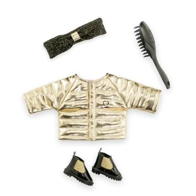 Abbildung von Couture Outfit Set, 5 Teile schwarz goldenes Outfitset für alle 36cm MaCorolle Ankleidepuppen, ab 3 Jahren