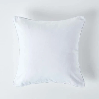 Abbildung von Homescapes naturweiße Kissenhülle 30 x cm, Deko Kissenbezug mit Reißverschluss aus 100% Baumwolle, unifarbener Zierkissenbezug für Dekokissen und Sofakissen