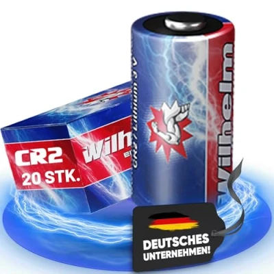 Abbildung von 20 x CR2 WILHELM 3V Lithiumbatterie CR2A DLCR2 CR17355 Lithium Batterie Fotobatterie Photo