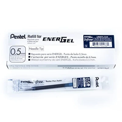 Abbildung von Pentel Energel Pure LRN5TL Cax Nachfüllmine, durchgefärbtes Gehäuse, Marineblau, 0, 25 mm Strichstärke, Nadelspitze, 1 VE = 12 Stück