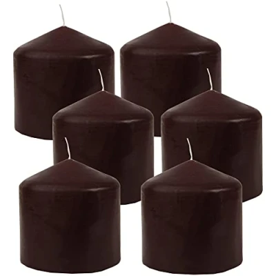 Abbildung von HS Candle Stumpenkerze Blockkerze (6 tlg), Wachskerzen Ø8cm x 8cm Kerze in vielen Farben
