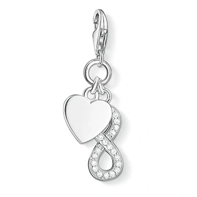 Abbildung von THOMAS SABO Charm Einhänger Herz mit Infinity, 1248 051 14, Zirkonia (synth)