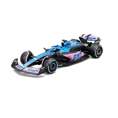 Abbildung von Bburago Modellauto F1 Renault Alpine A523&#039; 23 #31 Ocon, Maßstab 1:43, originalgetreu
