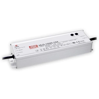 Abbildung von MEAN WELL HLG 150H 24A, 151,2 W, IP65, 90 305 V, 47 / 63 Hz, 0.7 1.7 A, 6,3 A