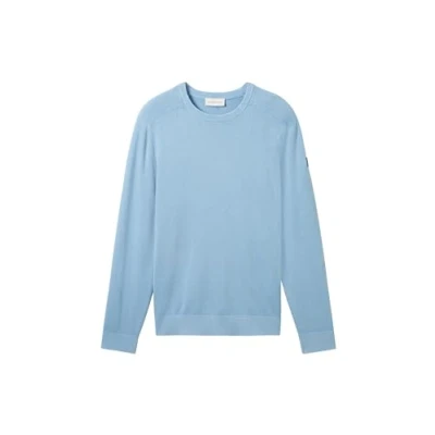 Abbildung von TOM TAILOR Herren Strickpullover aus Baumwolle, 32245 Washed Out Middle Blue, L