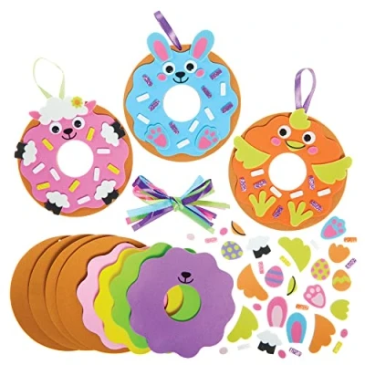 Abbildung von Baker Ross FX541 Oster Donut Bausätze 8er Pack, Schaumstoff Osterdekoration für Kinder