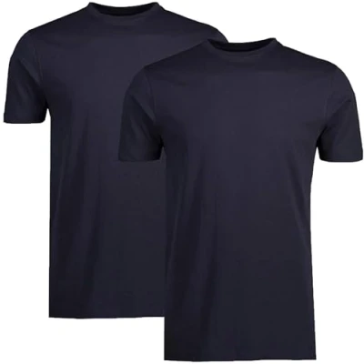 Abbildung von Lerros Rundhals Doppelpack Regular FIT Tshirt basic Night blue, Herren, Größe: Large, blue
