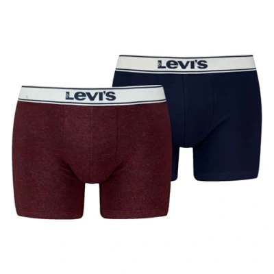 Abbildung von Levi&#039;s MEN Vintage Heather Brief 2 PACK Panties, Herren, Größe: XXL, Red