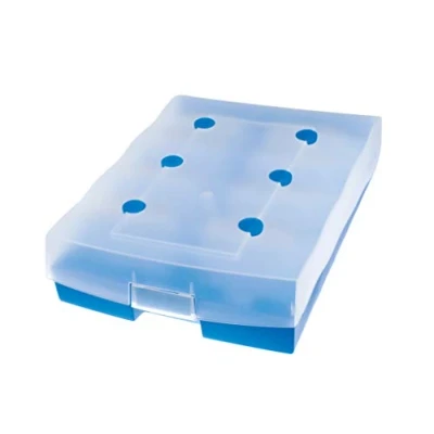 Abbildung von HAN Archivbox CROCO DUO, einfach Vokabeln lernen mit 5 Fächer Lernsystem, DIN A8 Karteikasten für2200 Karten, inkl. 8 Stützplatten, A Z Register, Karteibox, Archivbox, 9987 643, transluzent / blau