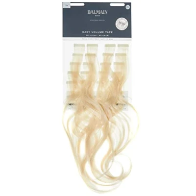 Abbildung von Balmain Tape Extensions Volume Human Hair 20 Stück 40 Cm Länge Farbe Super Light Ash Blond #10a