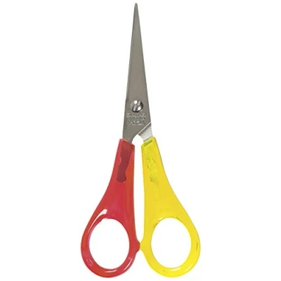 Abbildung von 12 x Heyda Bastelschere 13cm Linkshänder spitz farbig sortiert