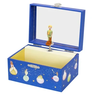 Abbildung von Trousselier 6291230 Schmuckkästchen für Kinder, Der kleine Prinz, Spieluhr mit Musik und tanzender Figur, nachtleuchtend