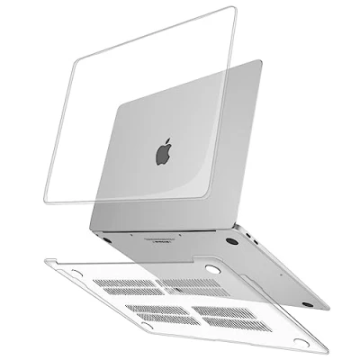Abbildung von ZYB Hülle für MacBook Air 13 Zoll M1 A2337/A2179/A1932 (2020 2019 2018), Ultradünne Hartschale Schutzhülle Case 13.3 Retina, Transparent