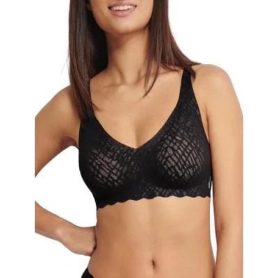 Abbildung von sloggi Damen Zero Feel Bliss Soft Bra, Black, S Große Größen