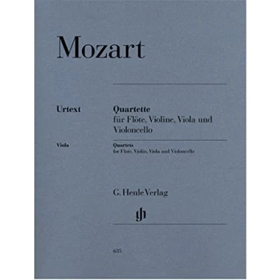 Abbildung von Flötenquartette für Flöte, Violine, Viola und Violoncello: Besetzung: Kammermusik mit Blasinstrumenten (G. Henle Urtext Ausgabe)