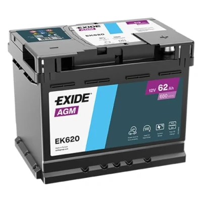 Abbildung von EXIDE EK620 Batterie 12V 62Ah 680A B13 VOLKSWAGEN: Golf 4 Schrägheck, 5 7 MERCEDES BENZ: C Klasse T modell