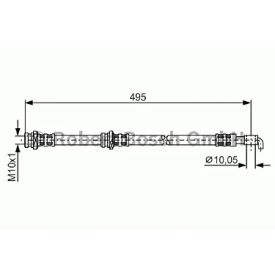 Abbildung von BOSCH 1 987 476 401 Bremsschläuche 486 M10x1 NISSAN: X Trail