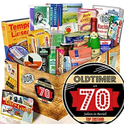 Abbildung von Oldtimer 70 Geschenke zum Geburtstag Spezialitäten Ostpaket