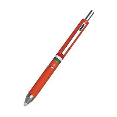 Abbildung von OSAMA Quadra Kugelschreiber mit Minenhalter, 0,8 mm Spitze + 0,5 Mine, Ideal für Schul und Schreibbedarf, Büro Universität Farbiger Tinte in Schwarz, Blau, Rot Orange