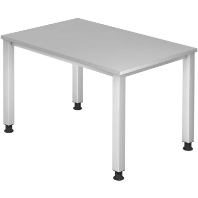 Abbildung von HAMMERBACHER höhenverstellbarer Schreibtisch VQS12/5/S lichtgrau