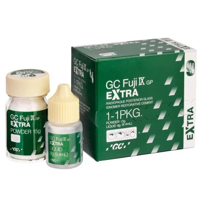 Abbildung von Fuji IX GP Extra 1 Packung A3 15 g Puder, 6,4 ml Liquid