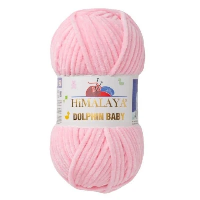 Abbildung von Himalaya Strickfein Dolphin Baby Bulky Chenille Garn 80319 rosa Häkelwolle, 120 m (Einzel Pack, 1 St., Wolle), Superbauschiges