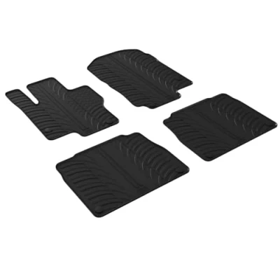 Abbildung von Gledring 0512 Fußmattensatz Gummi vorne und hinten 4 schwarz 750mm 550mm