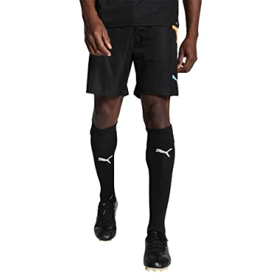 Abbildung von PUMA Herren Teamliga Trainingsshorts 2 (offene Taschen) Strick Shorts, Black Blue Glimmer, XL