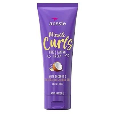 Abbildung von Aussie Miracle Curls Frizz Taming Cream 200 ml (Kokosnuss und Jojobaöl), 2 Stück