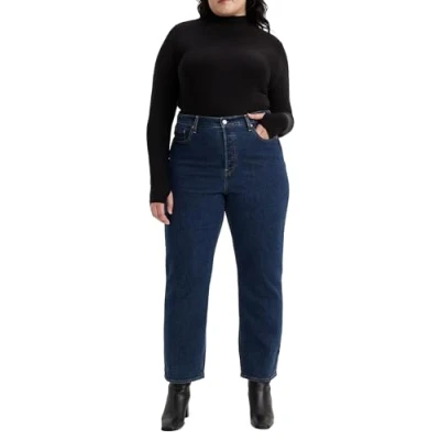 Abbildung von Levi&#039;s Plus Ribcage Straight Ankle Jeans Leg, Damen, Größe: 56x32, Salsa dark stone