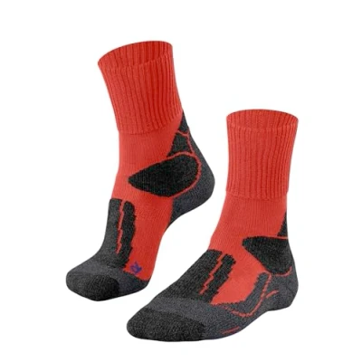 Abbildung von FALKE Herren Wandersocken TK1 Adventure Cool M SO Lyocell Funktionsmaterial antiblasen dick 1 Paar, Orange (Electric 8192), 39 41