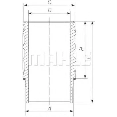 Abbildung von Zylinderlaufbuchse MAHLE ORIGINAL 061 WN 26 01