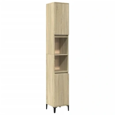 Abbildung von vidaXL Hochschrank Badschrank Sonoma Eiche 30x30x190 cm Holzwerkstoff (1 St)