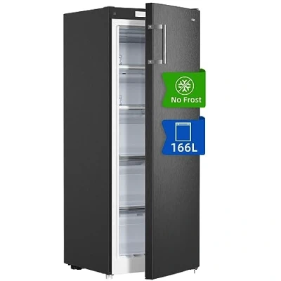 Abbildung von CHiQ FSD166NE4E Gefrierschrank 166 L, No Frost Technologie, Wechselbarer Türanschlag, Schwarzer Edelstahl, 144cm Höhe