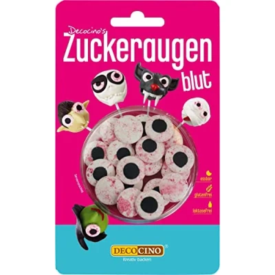Abbildung von Essbare Zuckeraugen mit Blut