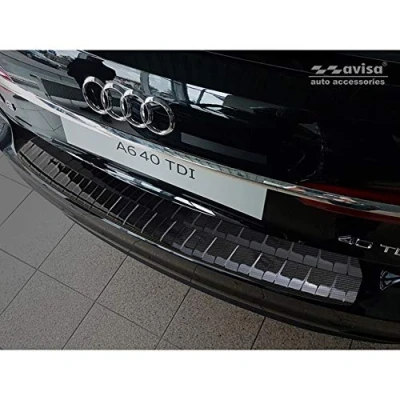 Abbildung von Echtes 3D Karbon Heckstoßstangenschutz kompatibel mit Audi A6 (C8) Avant 2018 inkl. S Line