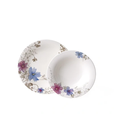 Abbildung von Villeroy &amp; Boch Mariefleur Gris Basic Tafelset 12tlg.