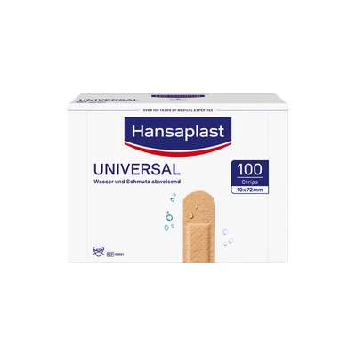 Abbildung von Hansaplast Universal Strips, 100 Pflaster, 19mm x 72mm St