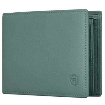 Abbildung von VON HEESEN Leder Geldbörse RFID Schutz I Echtleder Geldbeutel für Damen &amp; Herren Portemonnaie Brieftasche Wallet Portmonee (Türkis)