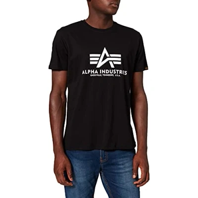 Abbildung von Alpha Industries Basic CAMO Tshirt print, Herren, Größe: XXL, Grey black