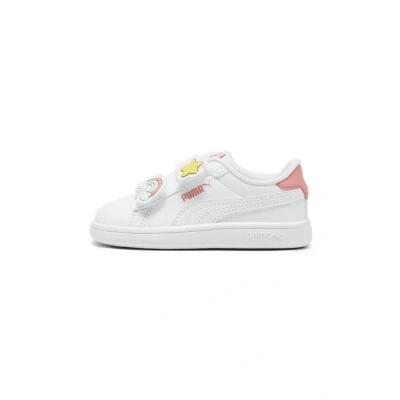Abbildung von Puma Smash Badges V INF Sneaker low whitepassionfruit für Kinder, Größe: 25, White passionfruit Schuhe