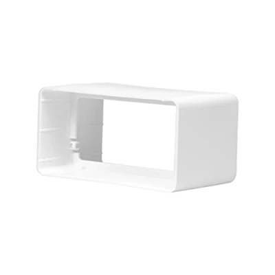 Abbildung von 220x55mm / 22 x 5,5 cm Rechteckiger Rohrverbinder für die Rohrverbindung Lüftungssystem, Heizen, Kühlen Lüftungselement begrenzte Platzverhältnisse.